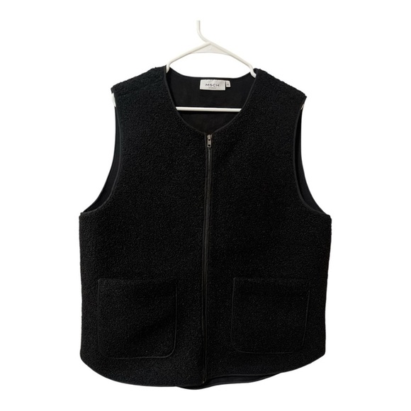 MSCH Copenhagen Nanika Waistcoat Black Vest with Pockets - Picture 1 of 5